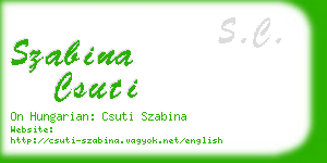 szabina csuti business card